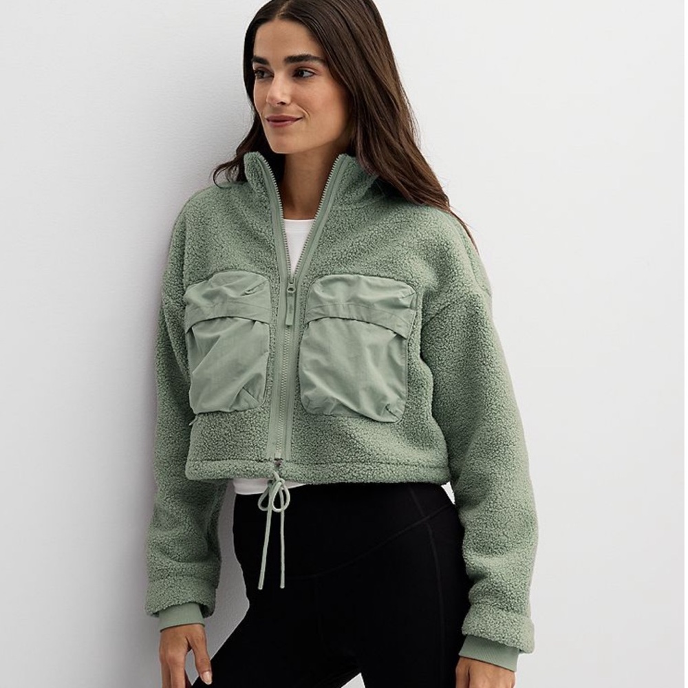 NWT FLX Mix Media Cropped Jacket